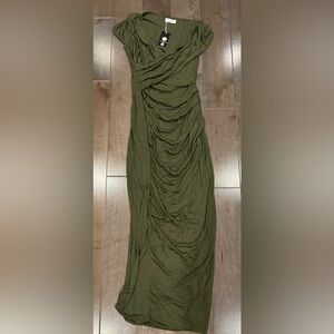 NWT Atelier Army Green Maxi Dress